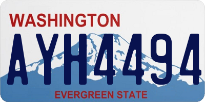 WA license plate AYH4494