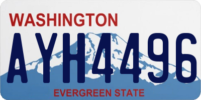 WA license plate AYH4496