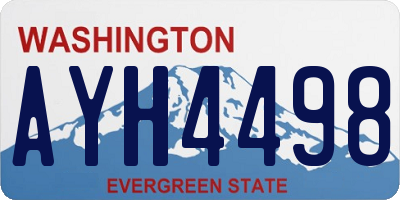 WA license plate AYH4498