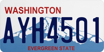 WA license plate AYH4501
