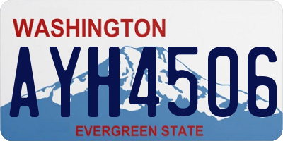 WA license plate AYH4506