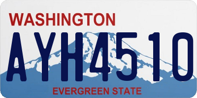 WA license plate AYH4510