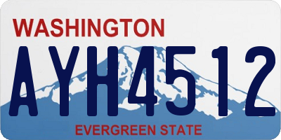 WA license plate AYH4512