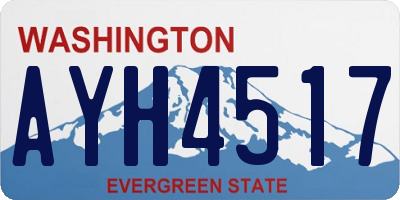 WA license plate AYH4517