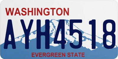 WA license plate AYH4518