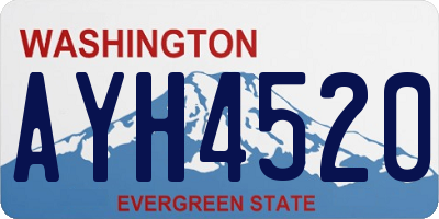 WA license plate AYH4520