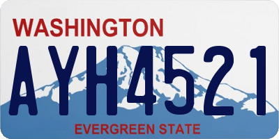 WA license plate AYH4521