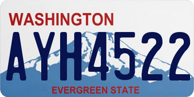 WA license plate AYH4522