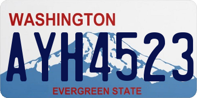 WA license plate AYH4523
