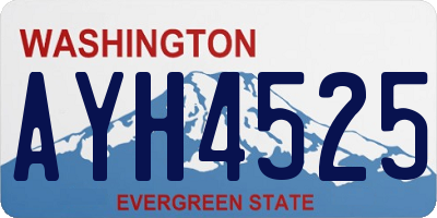 WA license plate AYH4525