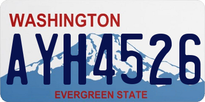 WA license plate AYH4526