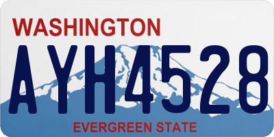 WA license plate AYH4528