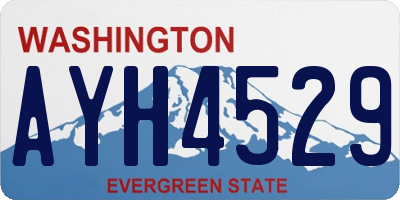 WA license plate AYH4529