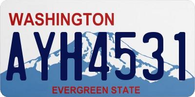 WA license plate AYH4531