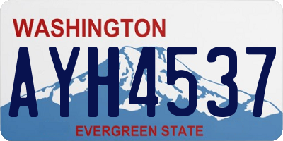 WA license plate AYH4537