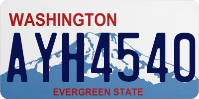 WA license plate AYH4540