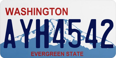 WA license plate AYH4542