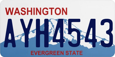 WA license plate AYH4543