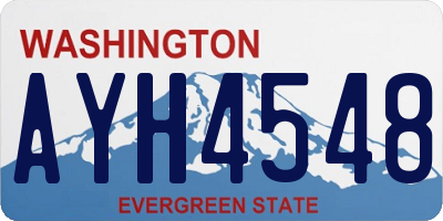 WA license plate AYH4548