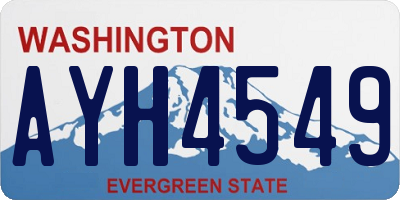 WA license plate AYH4549