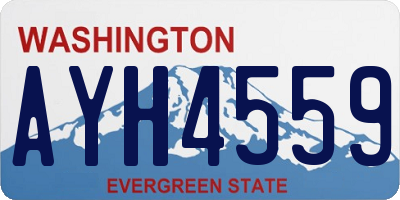 WA license plate AYH4559