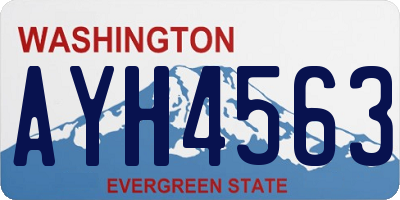 WA license plate AYH4563
