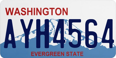 WA license plate AYH4564