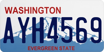 WA license plate AYH4569