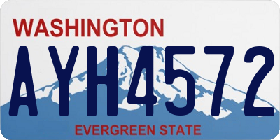 WA license plate AYH4572