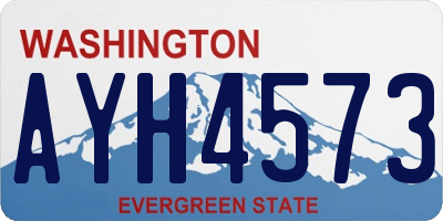 WA license plate AYH4573