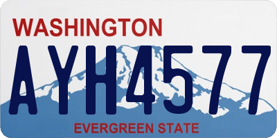 WA license plate AYH4577