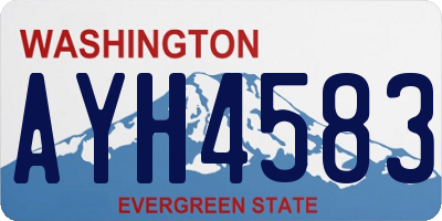 WA license plate AYH4583