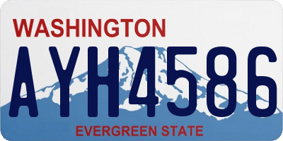 WA license plate AYH4586