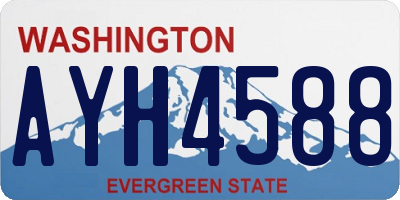 WA license plate AYH4588