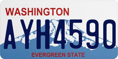 WA license plate AYH4590