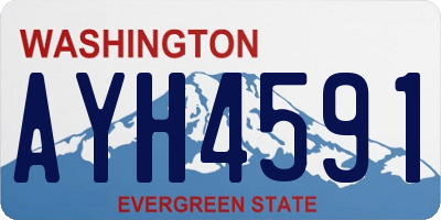 WA license plate AYH4591