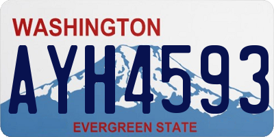 WA license plate AYH4593