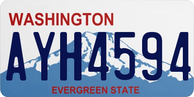 WA license plate AYH4594