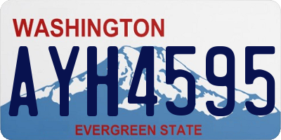 WA license plate AYH4595