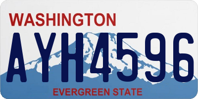 WA license plate AYH4596