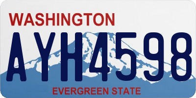 WA license plate AYH4598