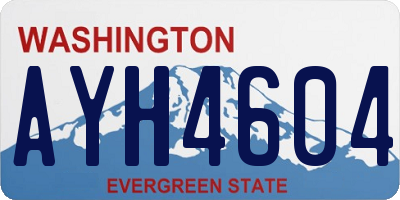 WA license plate AYH4604