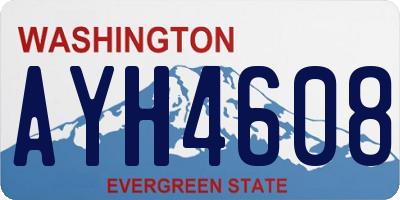 WA license plate AYH4608