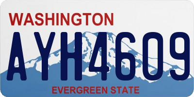 WA license plate AYH4609