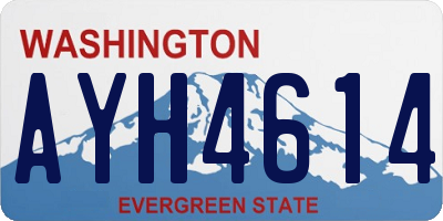 WA license plate AYH4614