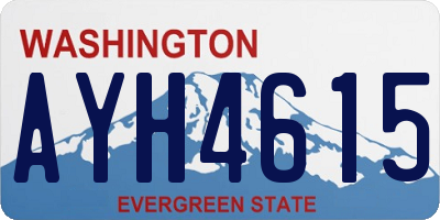 WA license plate AYH4615