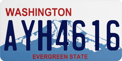 WA license plate AYH4616