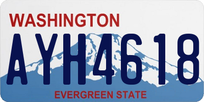 WA license plate AYH4618