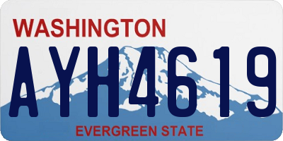 WA license plate AYH4619