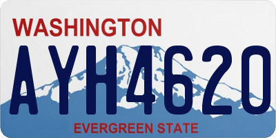 WA license plate AYH4620